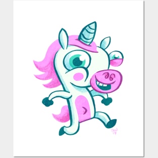 Jogging Unicorn Posters and Art